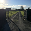 Contemporary pier light in galvanised steel 0.38m in height.