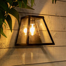 Contemporary bulkhead wall light in galvanised steel 0.29m in height.