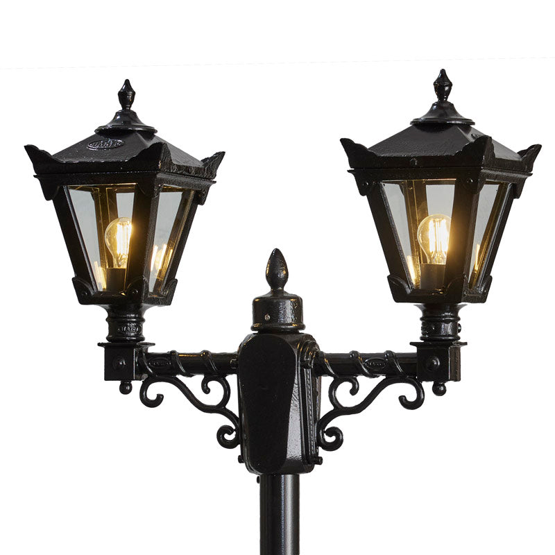 Victorian style medium double headed lamp post 2.47m (H036)