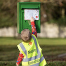 Traditional Irish Free standing postbox in pearl green (H115)