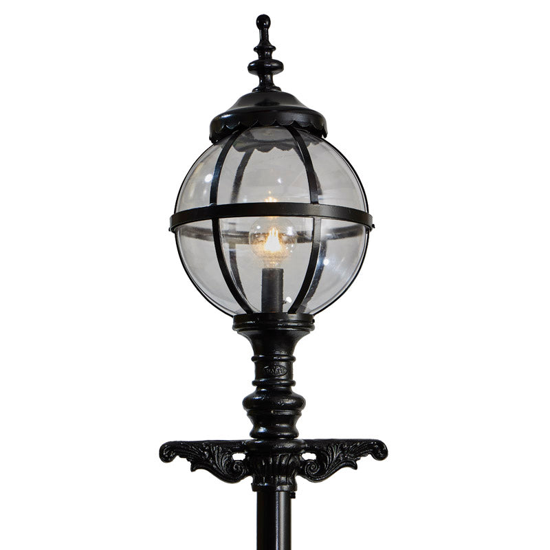 Victorian globe lamp post in cast iron 3.6m (H201)