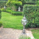 Victorian globe pedestal light in cast iron 1.1m in height.