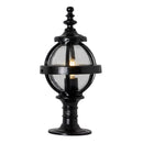 Victorian globe pier light in cast iron for flat pier caps 0.48m (H252)