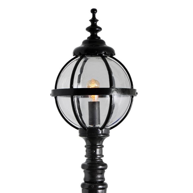 Victorian style globe pedestal light in cast iron 1.59m (H2813)