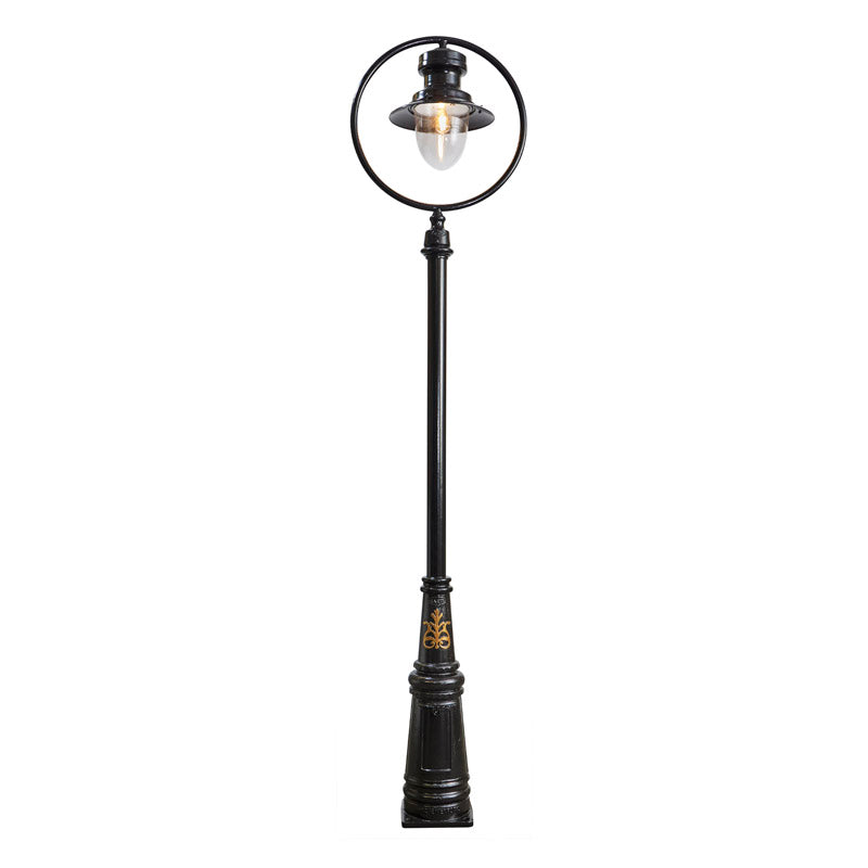 Classic railway style lamp post in cast iron and steel 3.65m (H311)