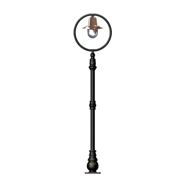 Copper railway style lamp post in cast iron and steel 1.49m (H314C)