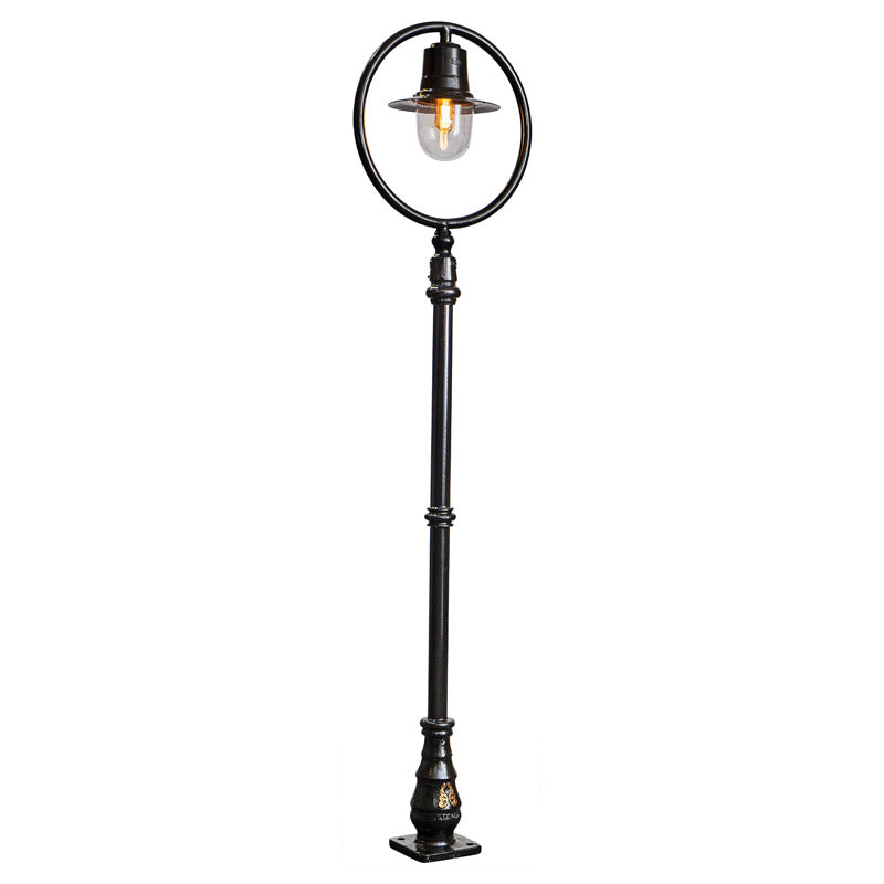 Classic railway style lamp post in cast iron and steel 2.43m (H317)