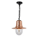 Copper railway style hanging light with chain 0.33m (H322C)