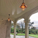 Copper railway style hanging light with chain 0.33m (H322C)