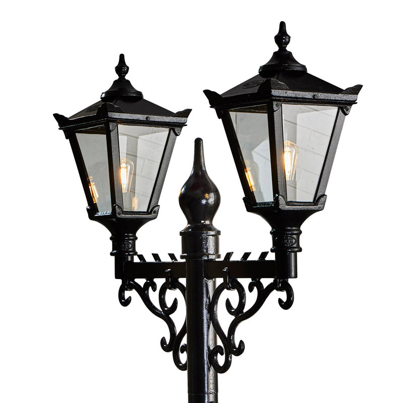 Victorian style large double headed lamp post 3.3m (H032)