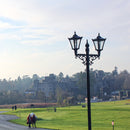 Victorian style large double headed lamp post 3.3m (H032)