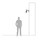 Classic railway style wall light in cast iron and steel 0.37m in height.