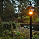 Georgian style lamp post in cast iron and steel 2.55m in height.