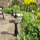Georgian style pedestal light in cast iron and steel 0.98m in height.