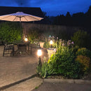 Georgian style pedestal light in cast iron and steel 0.98m in height.