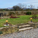 Georgian style pedestal light in cast iron and steel 0.62m in height.