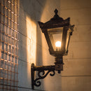Victorian traditional cast iron wall light with decorative arm 0.58m (H043)
