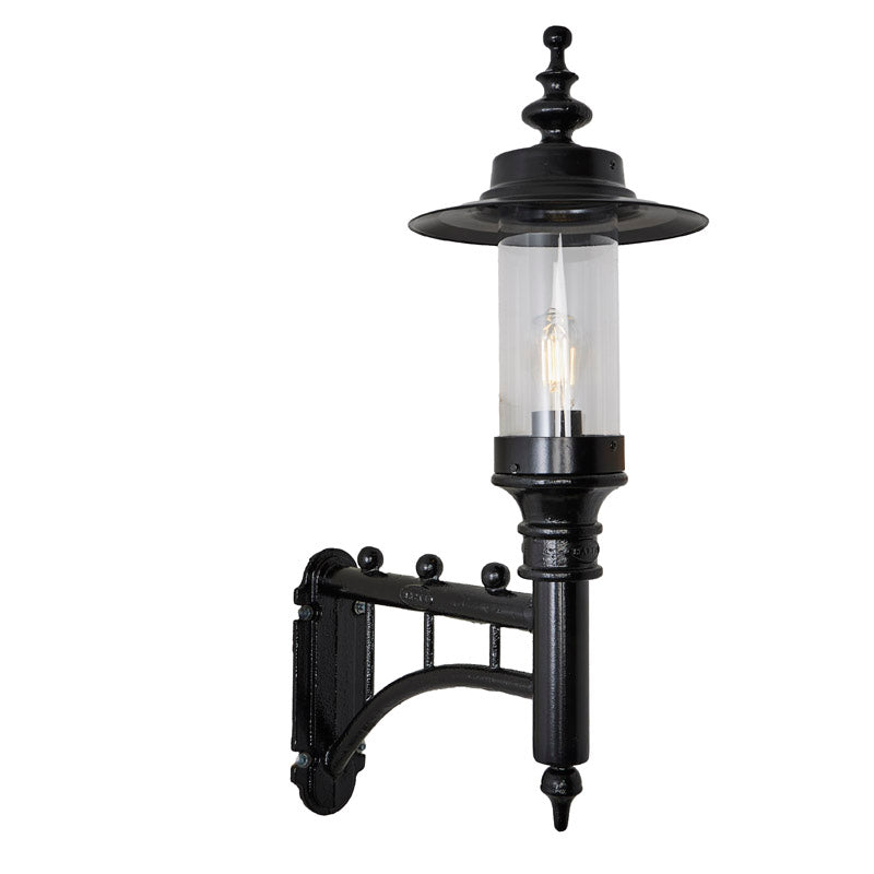 Georgian style wall light in cast iron and steel 0.94m (H441)