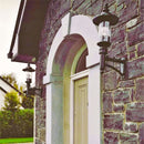 Georgian style wall light in cast iron and steel 0.94m in height.