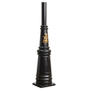 Vintage tear drop lamp post in cast iron and steel 3.7m (H501)
