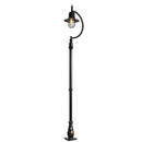Vintage tear drop lamp post in cast iron and steel 2.8m (H506)
