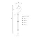 Vintage tear drop lamp post in cast iron and steel 2.5m (H507)