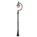Vintage tear drop lamp post in copper, cast iron and steel 2.5m (H507C)