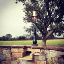 Vintage tear drop pedestal light in copper and cast iron 1.3m (H508C)