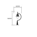 Vintage tear drop pier light in cast iron and steel 0.98m in height for flat piers.