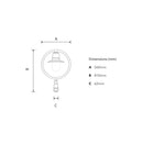 Lanterne ferroviaire classique - diamètre intérieur 62 mm (LN302)