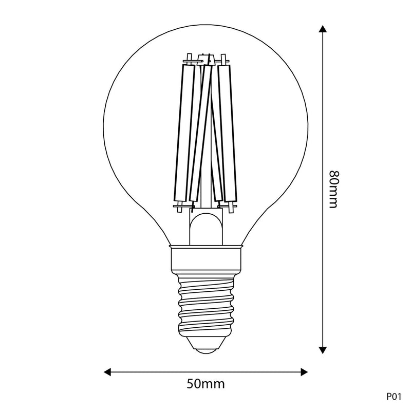LED Porcelain Effect Light Bulb E14 2.5W 1800K (BBP01)