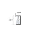 Contemporary flushed mounted wall light in galvanised steel 0.29m in height.