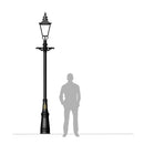 Victorian traditional cast iron lamp post 3.5m in height.