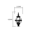 Victorian globe pier light in cast iron 0.42m in height for narrow pier caps.