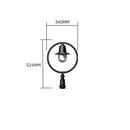Classic railway style pier light in cast iron and steel 0.52m in height.