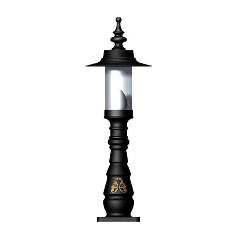 (H408)縲�iron縲�Harte縲�Lighting縲�pedestal縲�Georgian縲�Outdoor縲�0.98m縲�Ltd.縲�and縲�style縲�cast縲�in縲�light縲�steel
