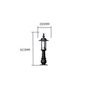 Georgian style pedestal light in cast iron and steel 0.62m in height.