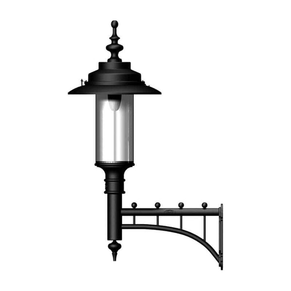 Large Georgian style wall light in cast iron and steel 1.27m in height.