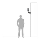 Georgian style wall light in cast iron and steel 0.58m in height.