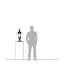 Georgian style pier light in cast iron and steel 0.65m in height for flat piers.