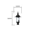 Georgian style pier light in cast iron and steel 0.58m in height.