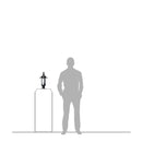 Georgian style pier light in cast iron and steel 0.39m in height.