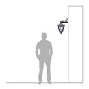 Victorian traditional cast iron downturned wall light 0.48m in height.