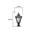 Victorian traditional cast iron pier light 0.4m in height for flat pier caps.