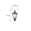 Victorian traditional cast iron pier light 0.6m in height for narrow pier caps.