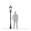 Victorian traditional cast iron lamp post 2.3m in height.