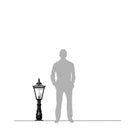 Victorian traditional cast iron pedestal light 1.1m in height.