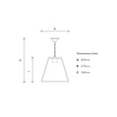 Contemporary large hanging lantern 0.37m (BH01)