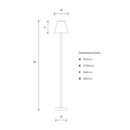 Contemporary lamp post in galvanised steel 2.7m (BR01)