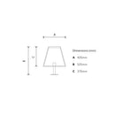 Contemporary pier light in galvanised steel 0.53m (BRP1)